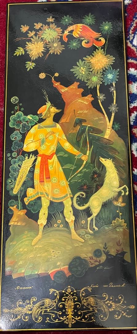 ロシアのラッカー絵画「Охотник」ハンター