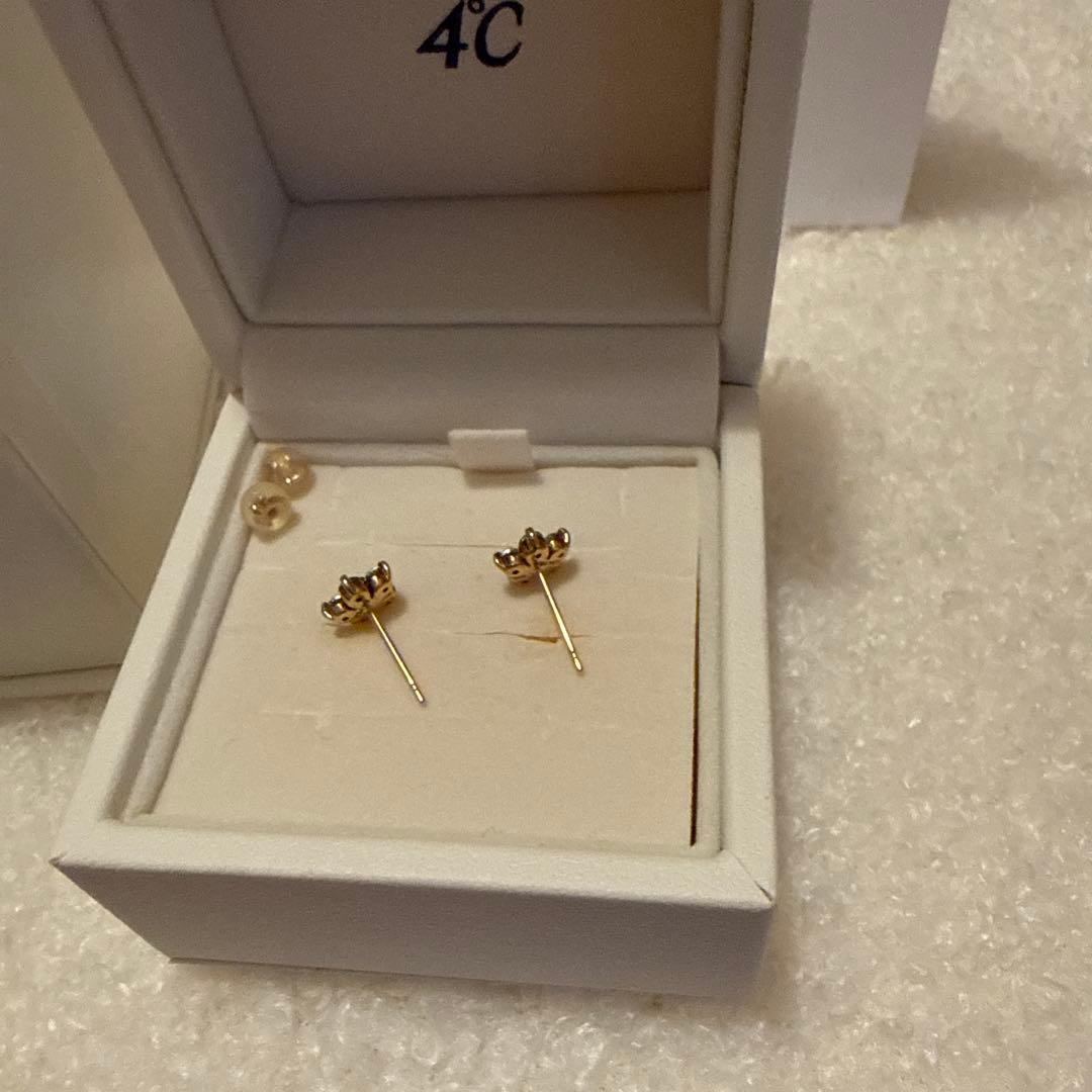 4℃ silver 花形 ピアス
