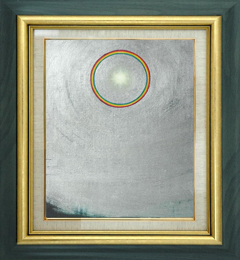 油絵 菅家令子 絵 絵画 インテリア 額付(銀) F3-S72023 風景 祈り