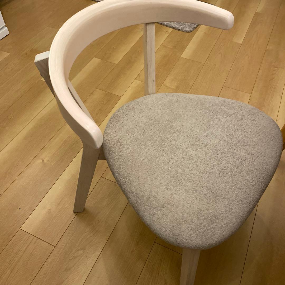 ダイニングチェア　ホワイト 椅子 2台入り