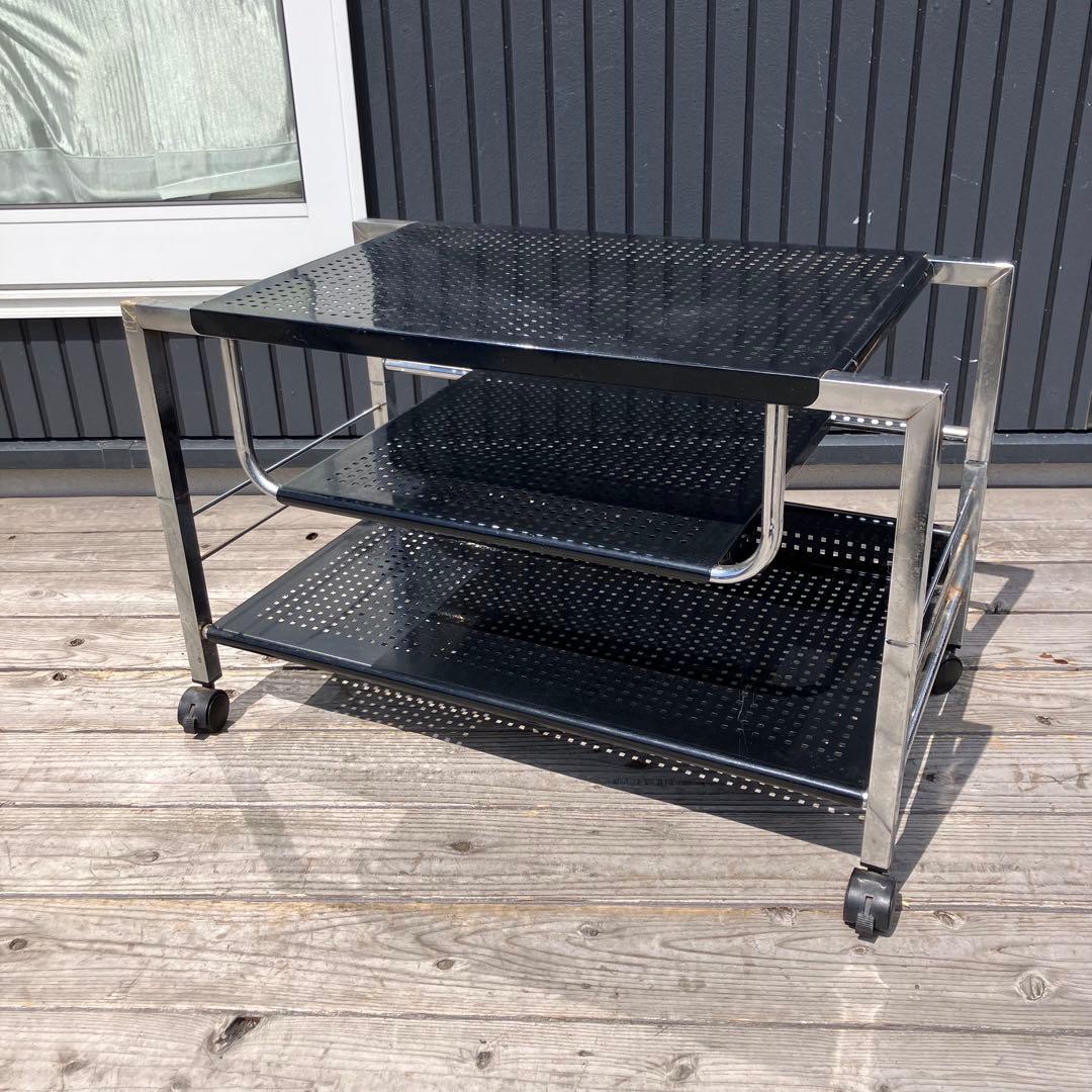 昭和レトロ インダストリアル スチール製テレビボード テレビ台 サイドテーブル