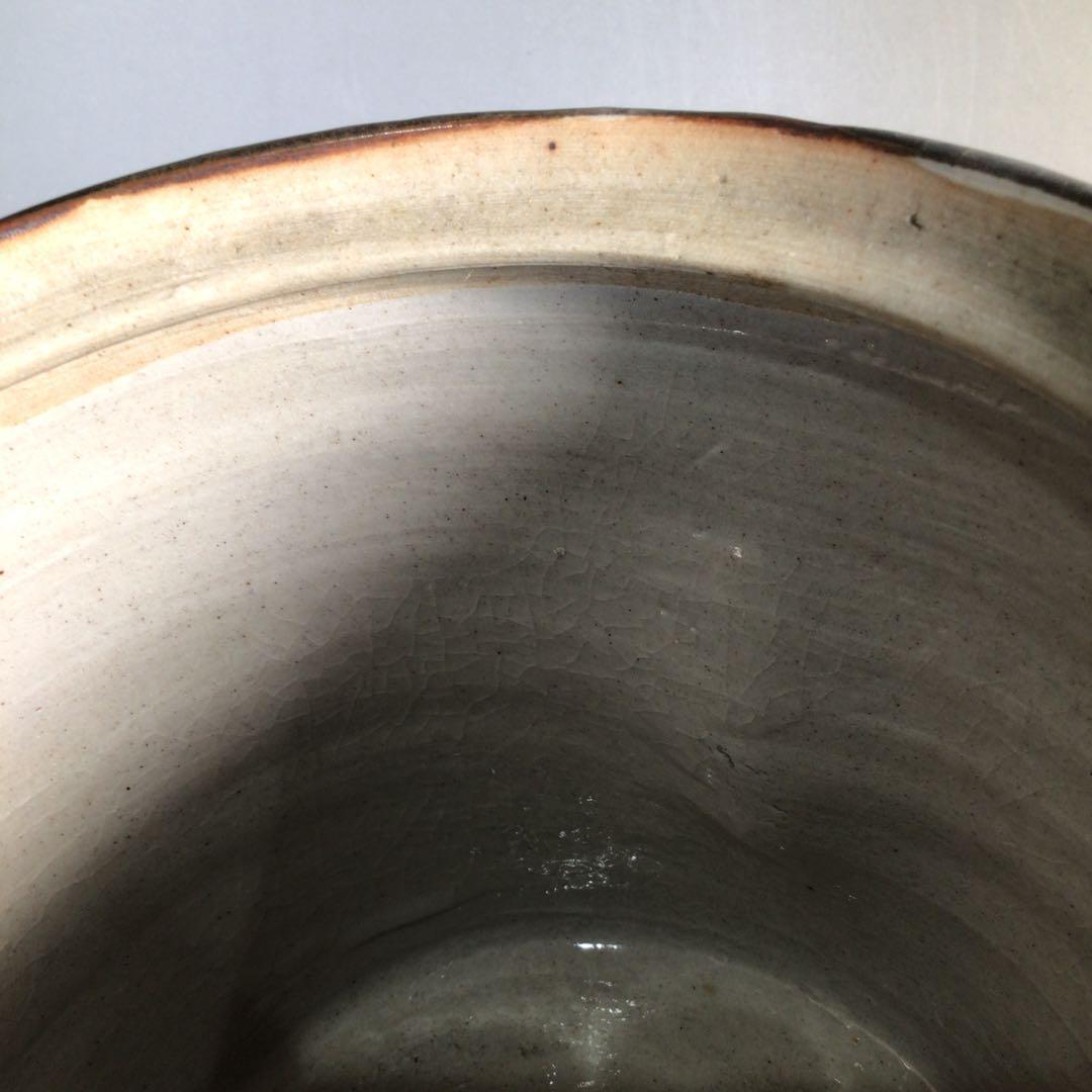 Ｍ８３６　水指　『墨田窯　金太漢造』『老梅文』『一重口水指』　共箱　茶道具