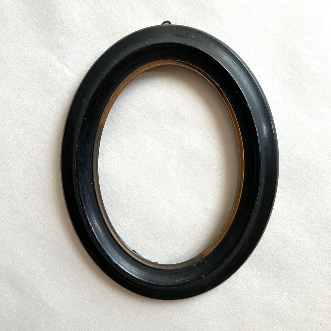 フランス アンティーク ナポレオンⅢ世 木製オーバルフレーム:b