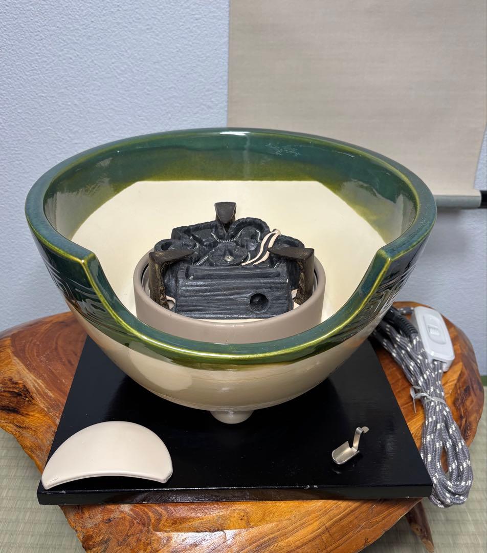 風炉型電熱器 織部 創巧 野々田 道安型 炉用炭型電熱器