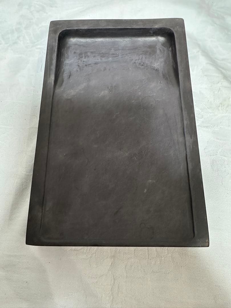 端渓硯　唐木箱　素朴な硯