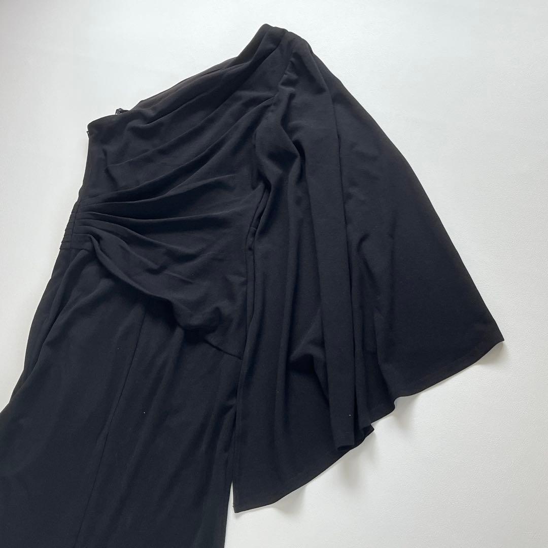 未使用✨ タダシショージ ワンショルダースリットロングドレス　ワンピース　黒