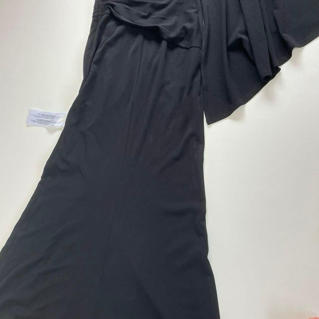 未使用✨ タダシショージ ワンショルダースリットロングドレス　ワンピース　黒