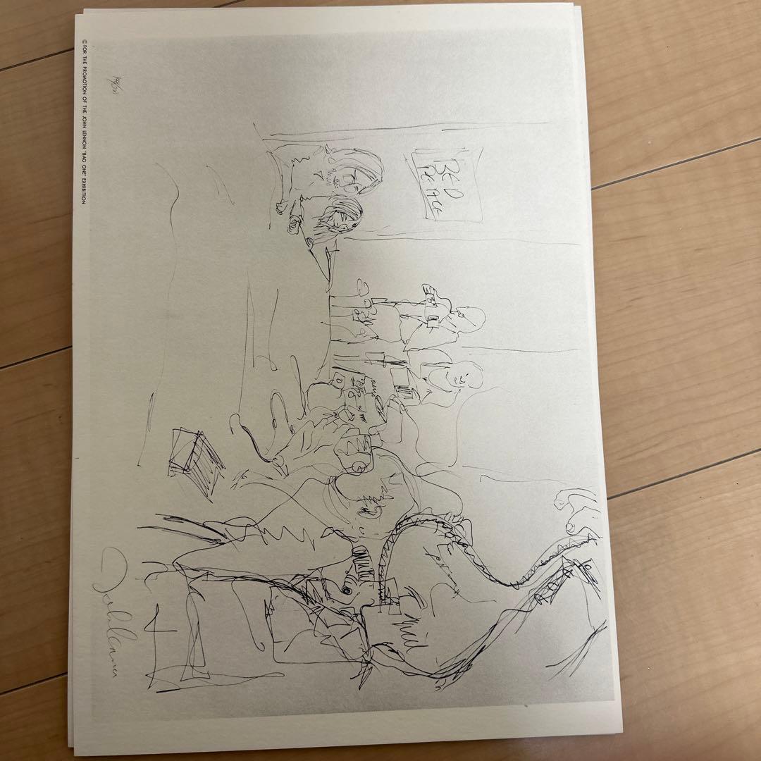 ジョンレノン／Bag One／リトグラフ／掛け時計