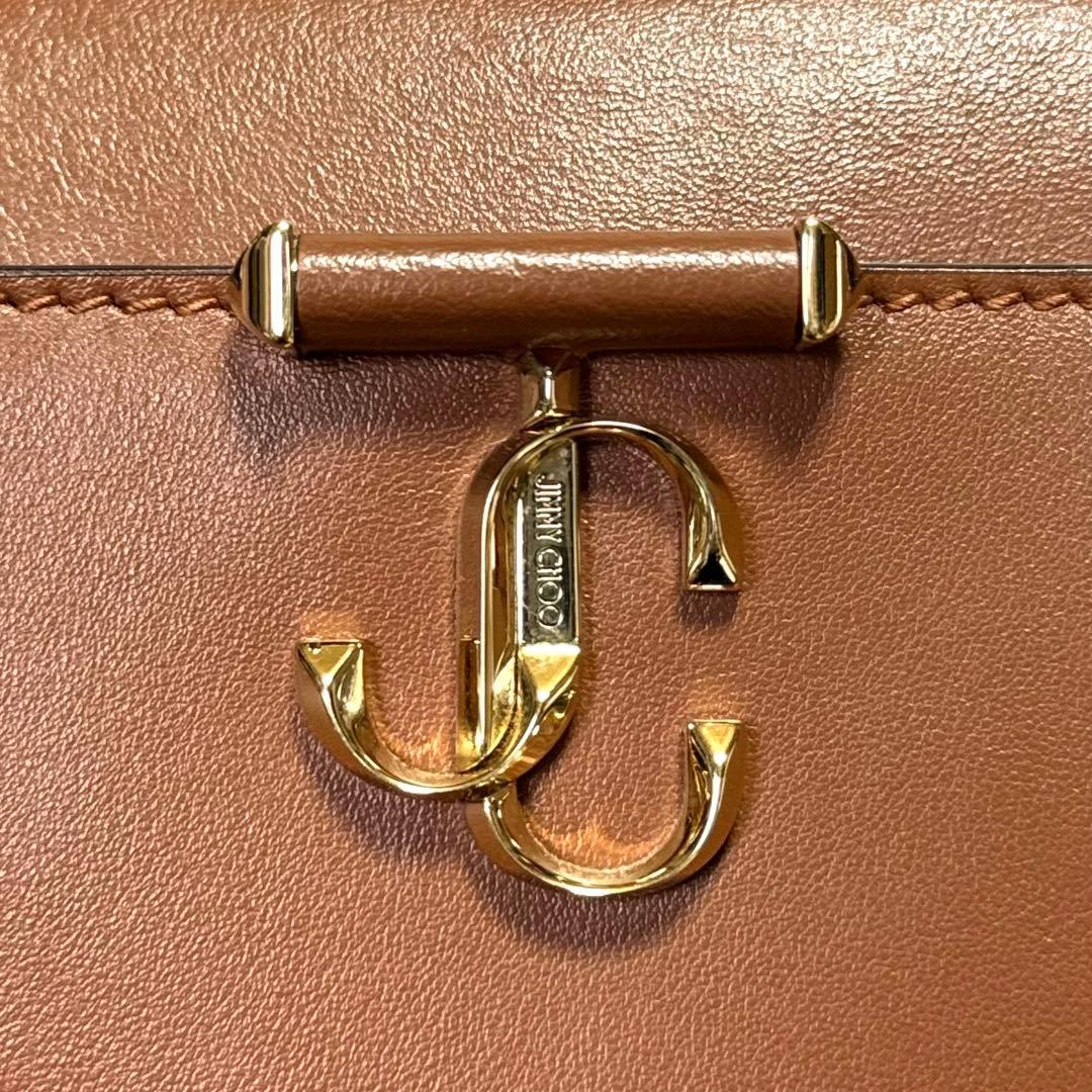 専用品JIMMY CHOO VARENNE キャメル 2WAYハンドバッグ