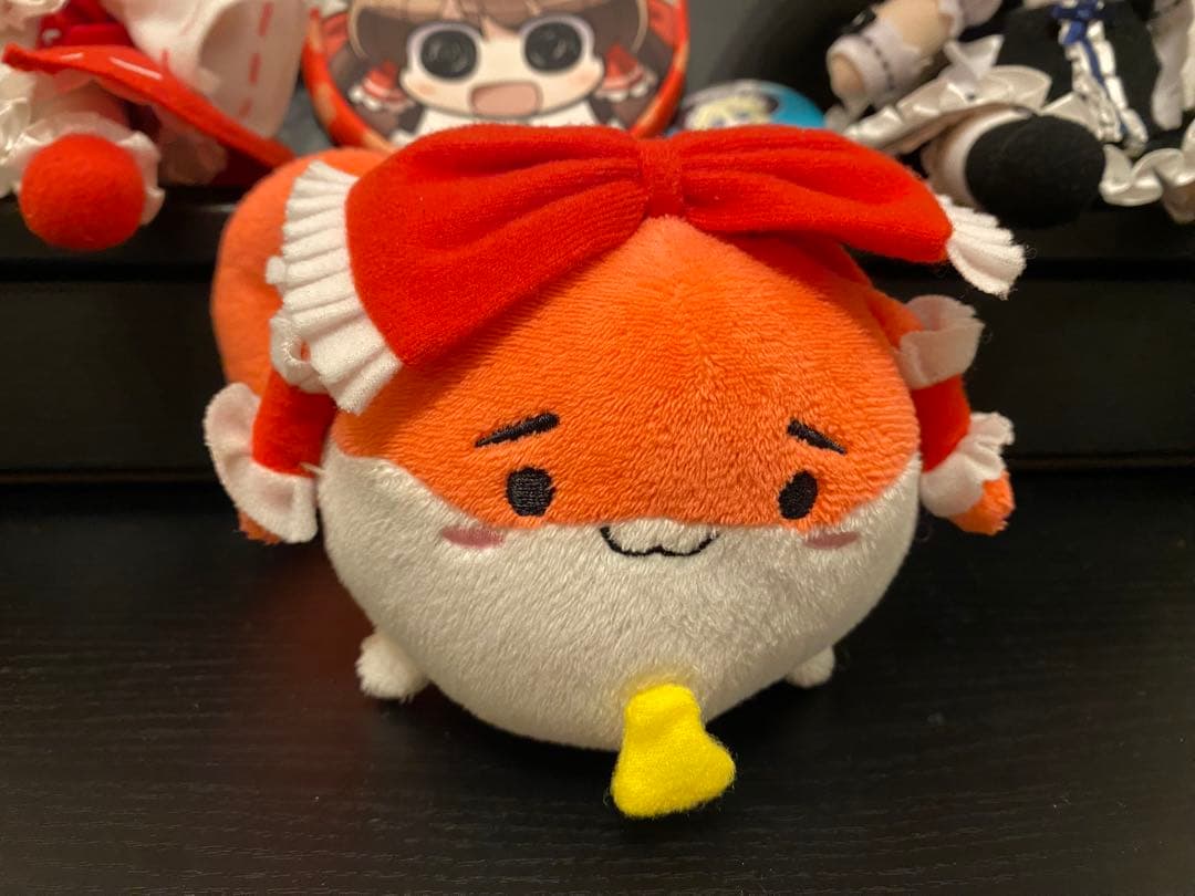 【中古20cm】東方Projectぬいぐるみふもふも霊夢　魔理沙　缶バッジセット