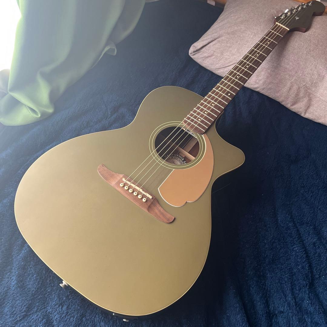 Fender エレアコ オリーブサテン