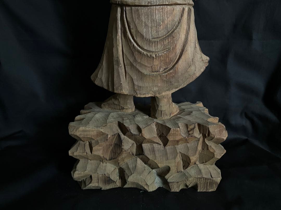 木彫 時代 仏像 70cm 菩薩立像 観音立像 仏教美術 木製 聖徳太子