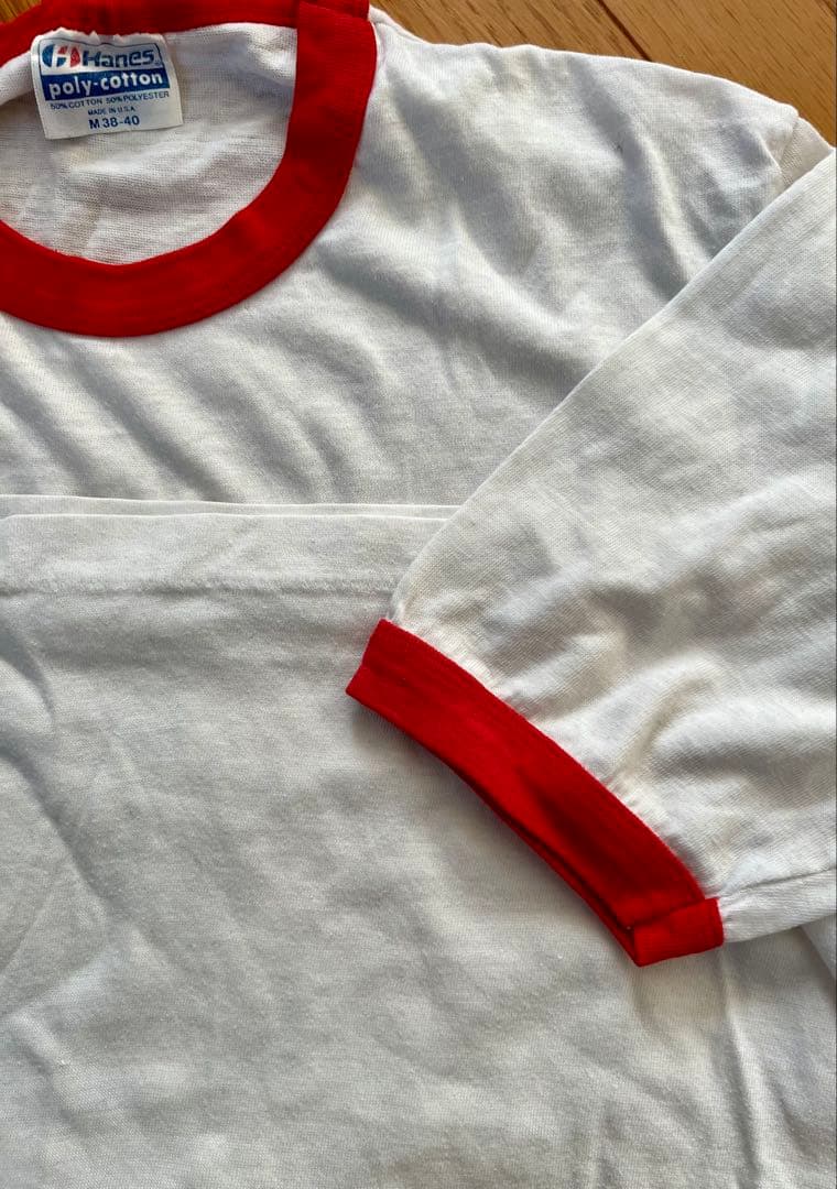 80's MADE IN U.S.A 13starリンガーTee 裾シングル