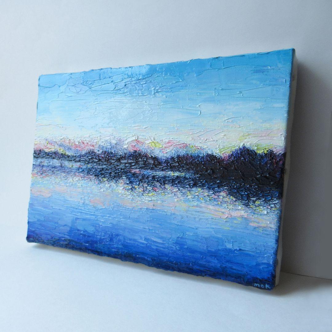 ［匿名で配送］一点もの 日没 夕暮れ 油絵 油彩 絵