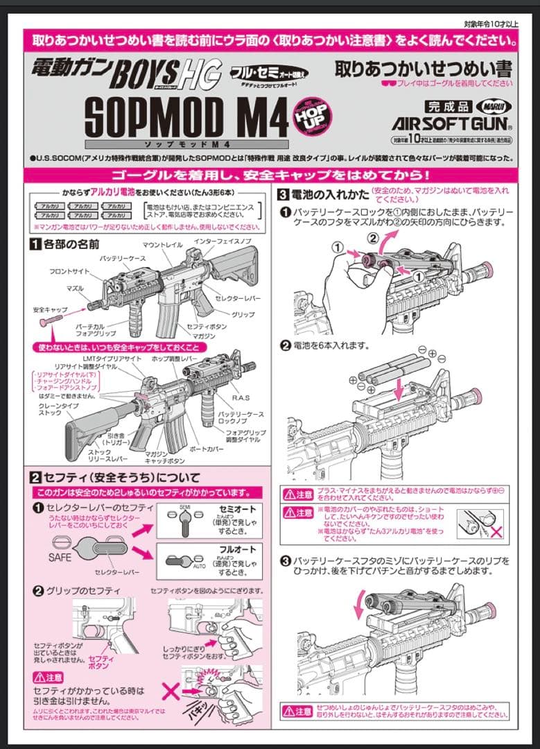 美品　東京マルイ カスタム品　SOPMOD M4 金属ピニオンギア　ハイパワー