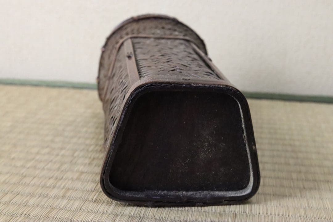 黒田正玄作 唐物写花篭 即中斎 花押