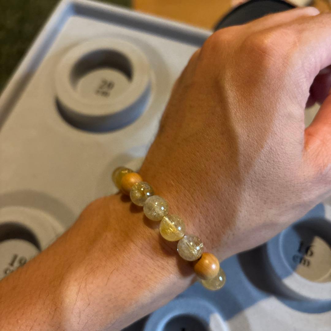 ルチルに柘植をつけてみました！ズンとくるのに落ち着く！