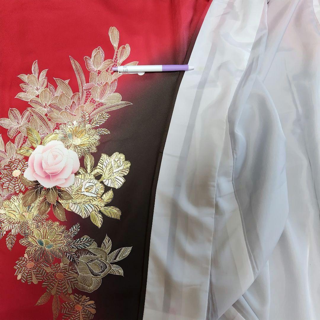 振袖フルセット(8点)・成人式・金銀彩加工・薔薇・モダン・逸品