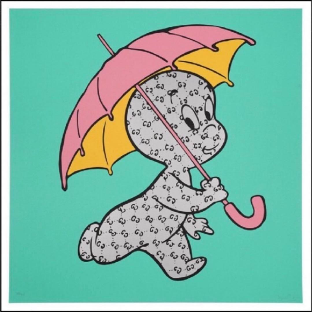 版画 Trevor Andrew It's Rainning Gucci Green