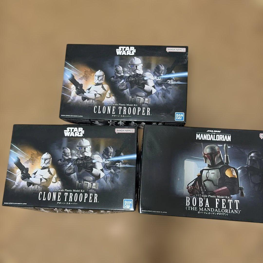 スターウォーズBANDAI 1/12 プラモデル　フィギュア　3体セット
