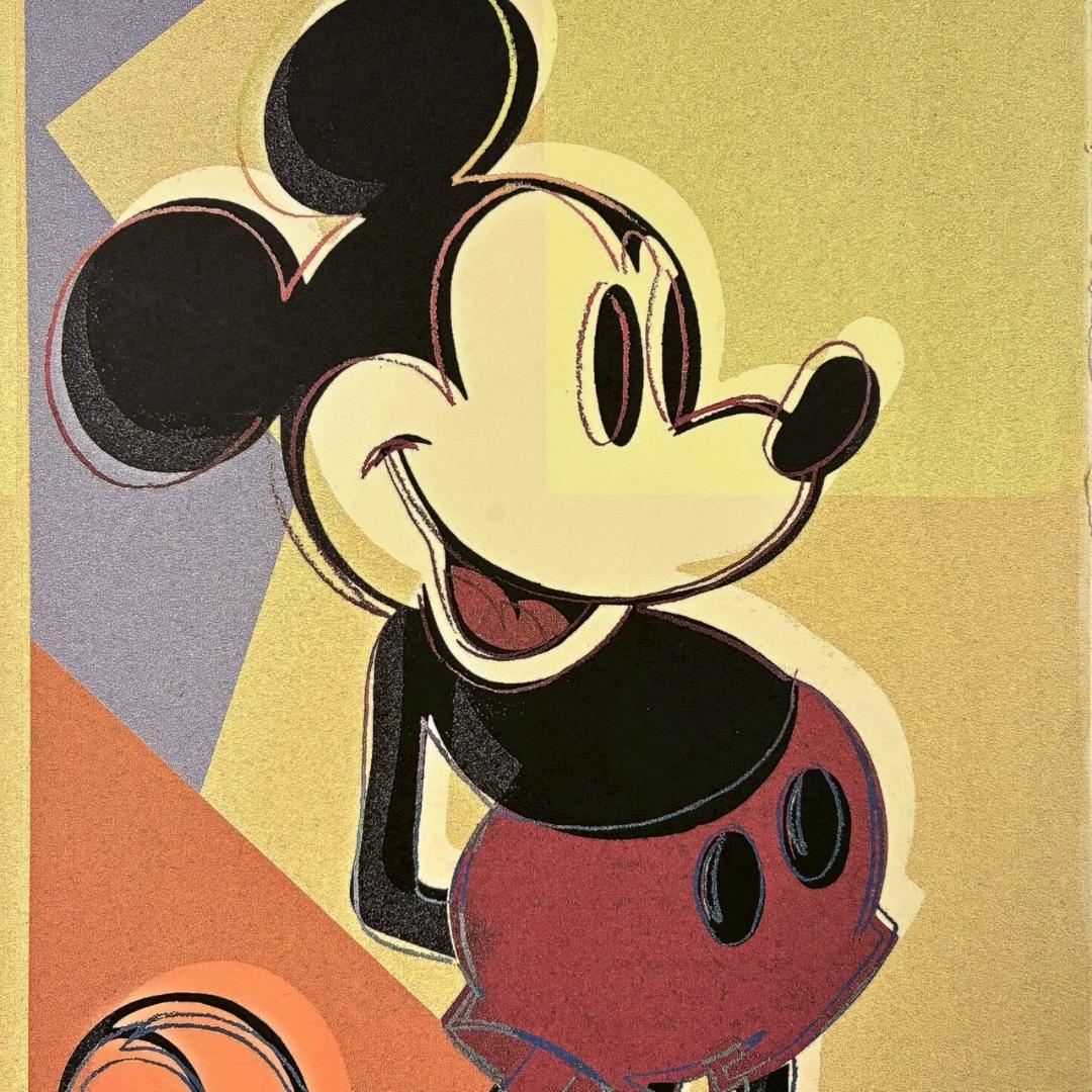 美品 アンディ・ウォーホル「ダブルミッキー～」シルクスクリーン 証明書・サイン有