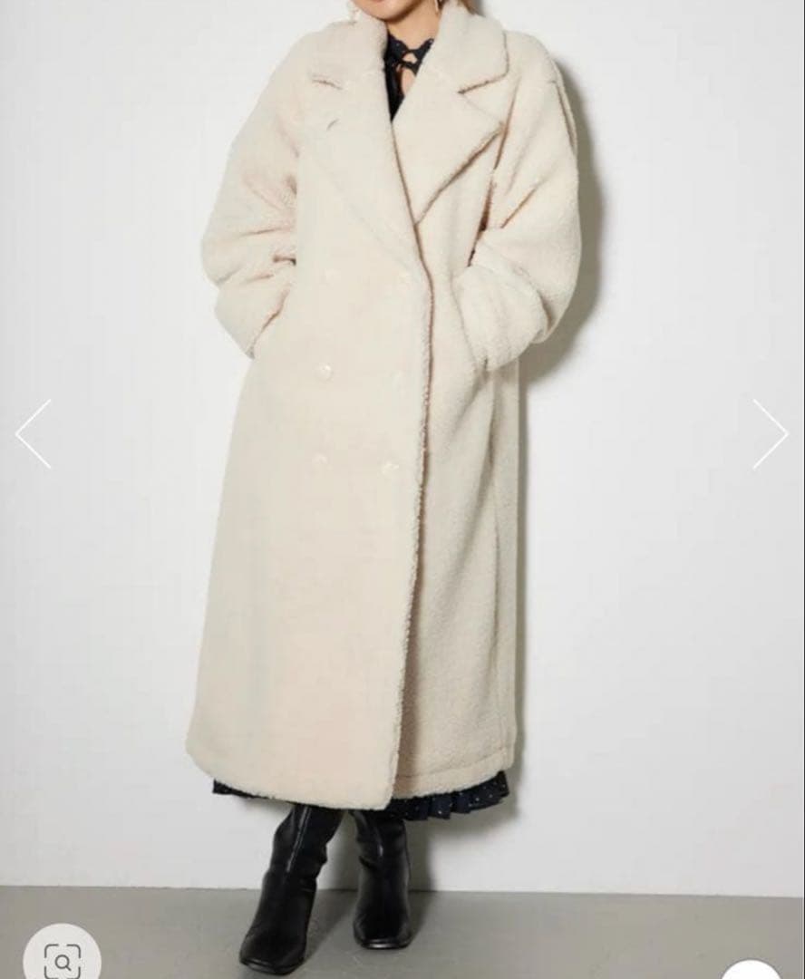 極美品 rienda リエンダ テディボア 2WAY ロングコート S