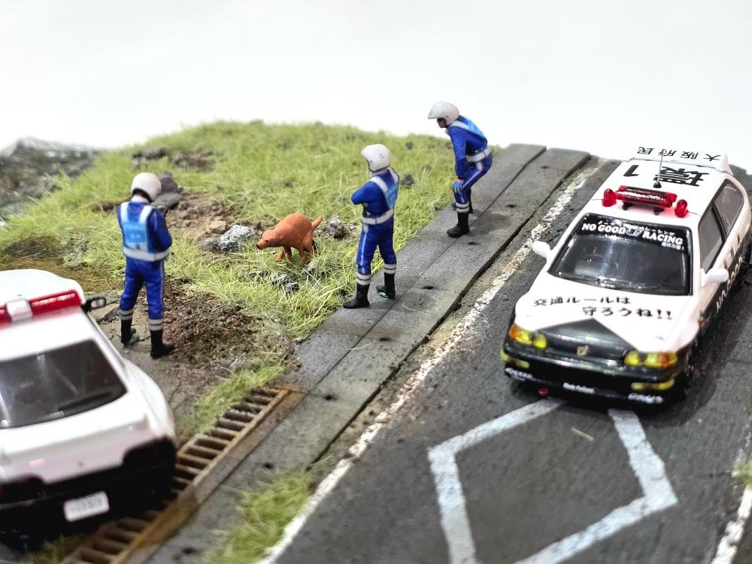 カスタム 現実的 警察ジオラマ 1:64 セット 限定