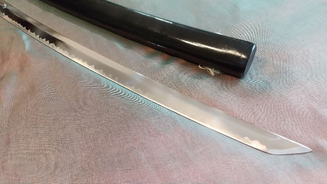 【龍彫り尖り互の目刃紋】模造刀 舞踊 模擬刀 拵え 喰出し鍔 刀剣 日本刀 刀