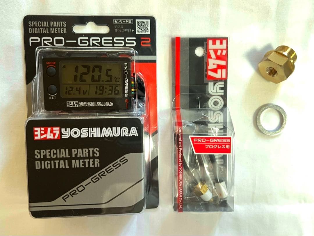 XJ400 ヨシムラ プログレス2 油温計 デジタル マルチテンプメーターセット
