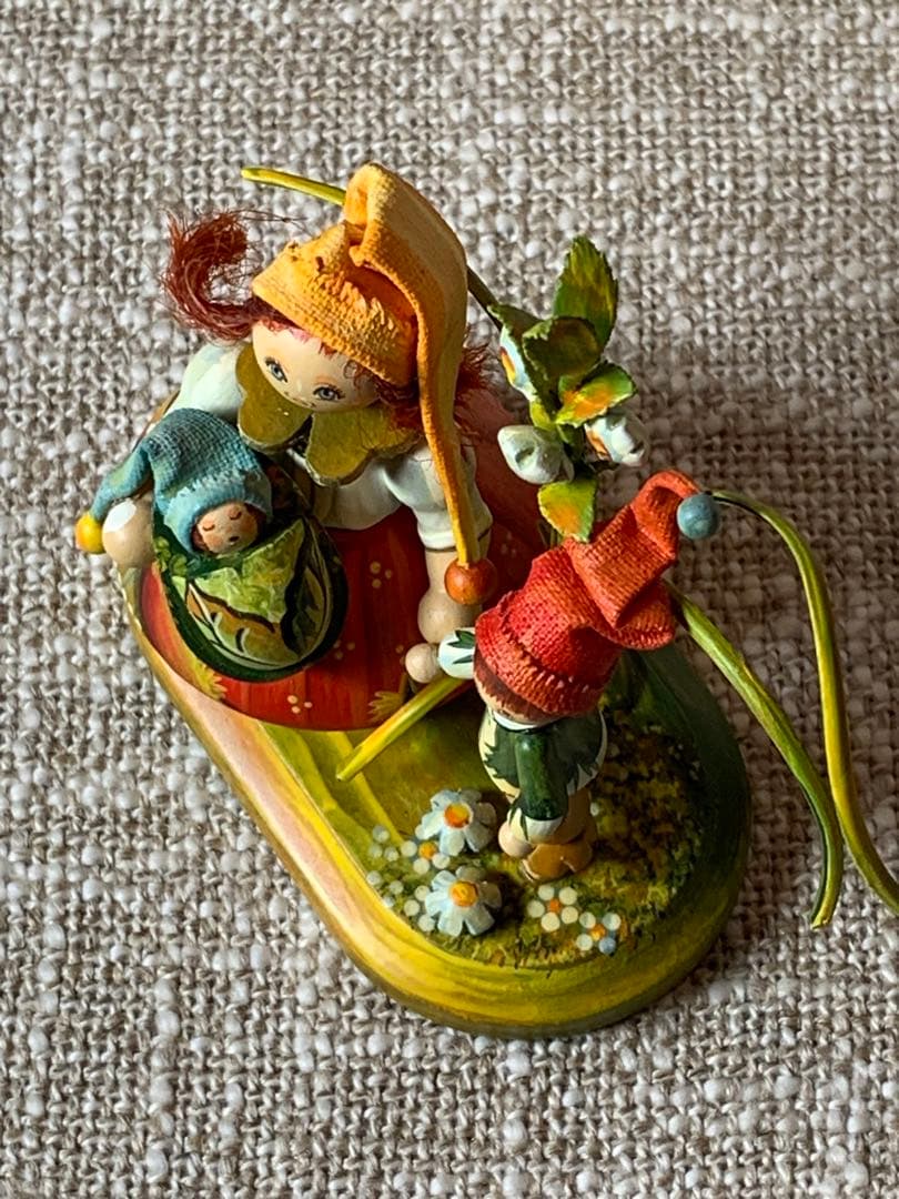 ドイツ製　木製人形　ケーテウォルファルト社の2001年度限定の兄弟の可愛い人形！