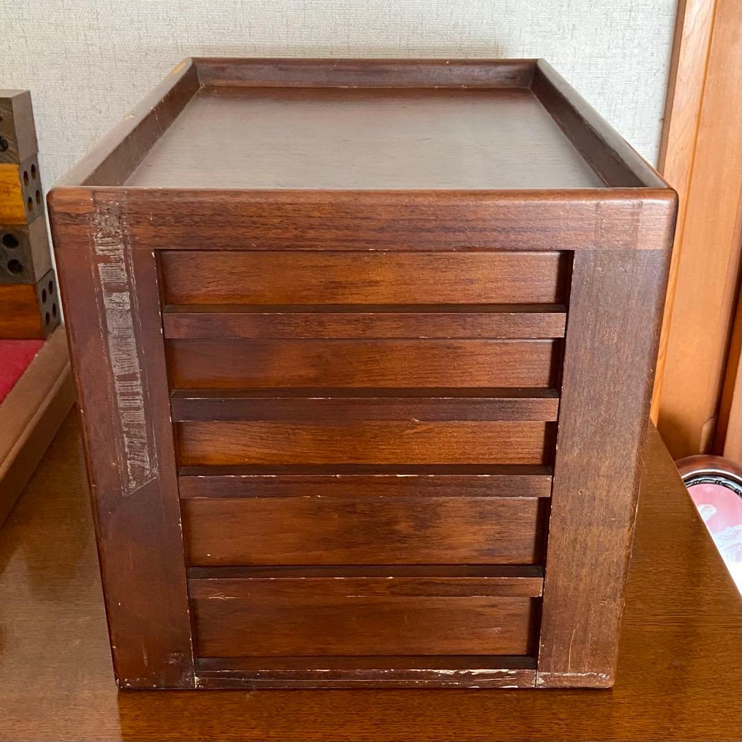 豊岡クラフト 文具シェルフL 木製 小物入れ 森林楽　昭和レトロ