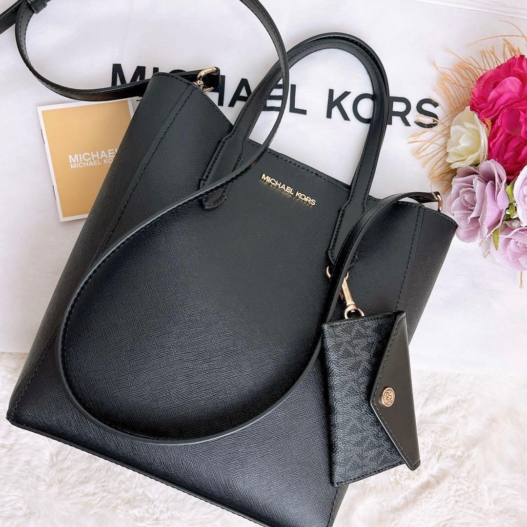 極美品☆MICHAEL KORSマイケルコース 2wayショルダーバッグ 黒
