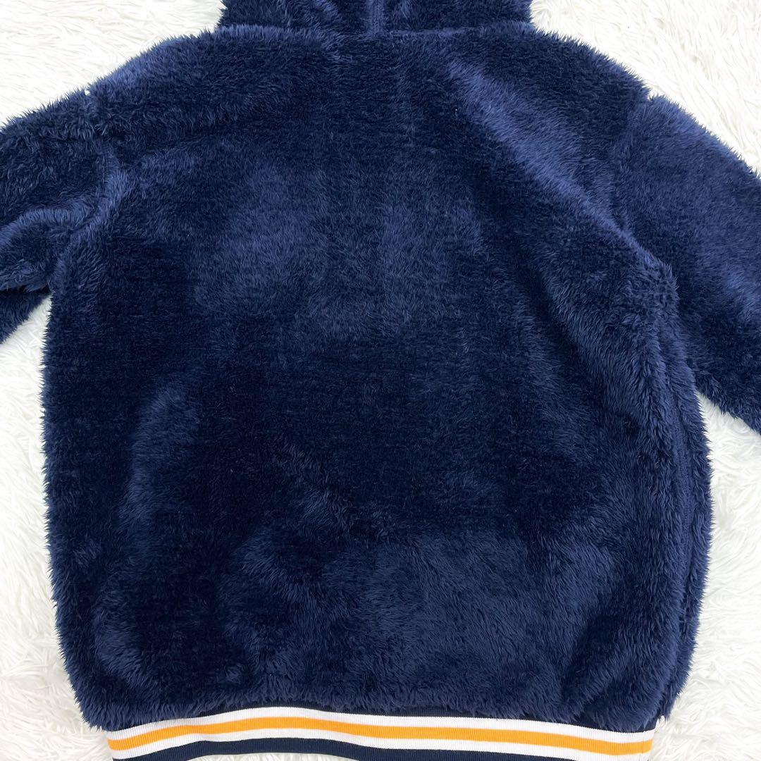 美品 パーリーゲイツ ファー パーカー ジャケット ロゴワッペン リブライン