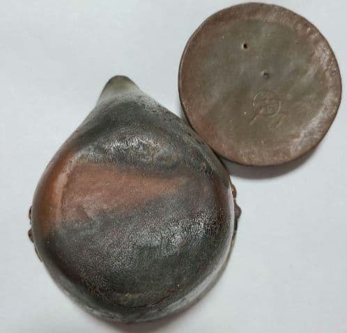 ■ 備前焼 宝瓶 在銘　 茶道具 煎茶器 陶印有 青