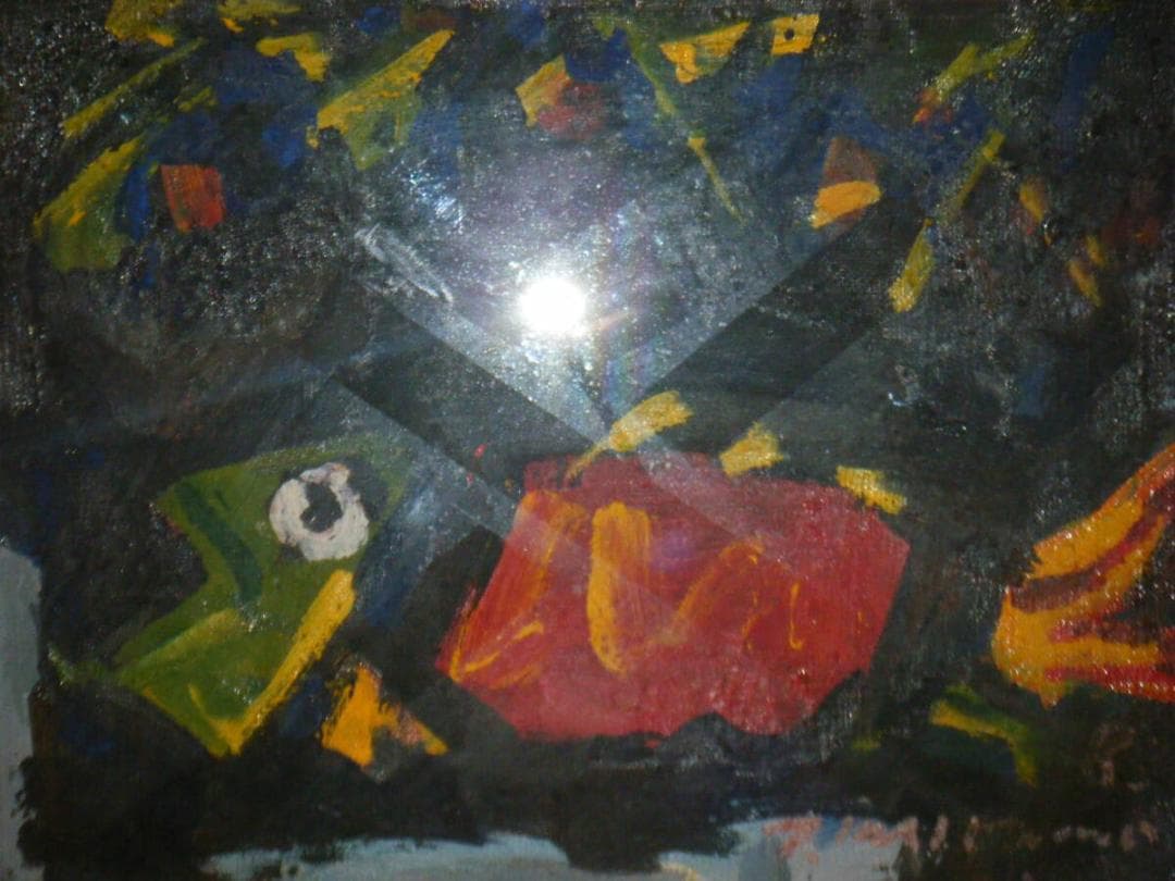 【真作】絵画　作者不詳　サイン有　油彩4号　魚　名品　T117