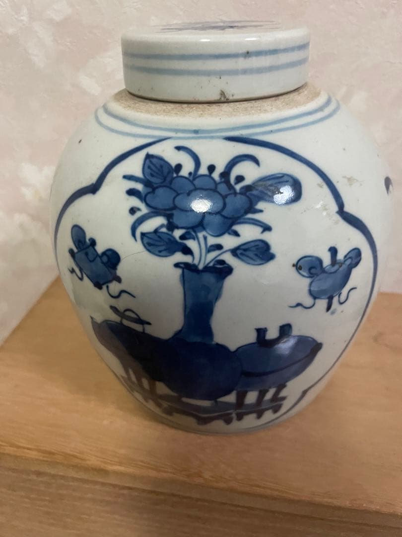 古渡　染付　白磁　壺　唐物　中国　古美術　骨董　青花　花瓶