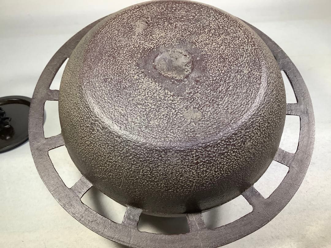 車軸釜　釜師　菊池政光　茶道具　送料無料