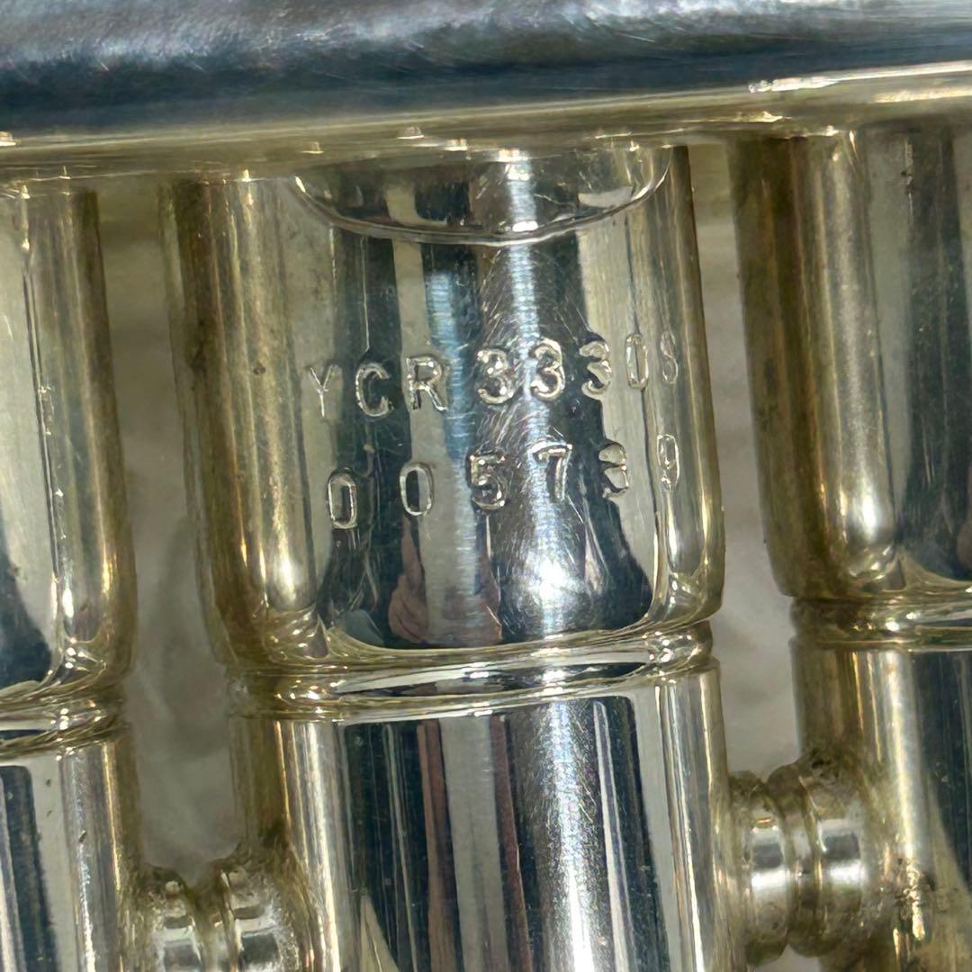【美品】YAMAHA ヤマハ YCR-3330S コルネット シルバー 動作確認