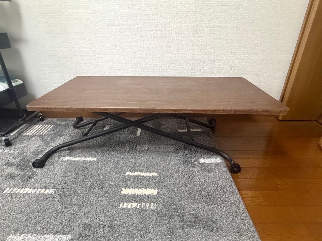 ライザ N 昇降テーブル ミドルブラウン