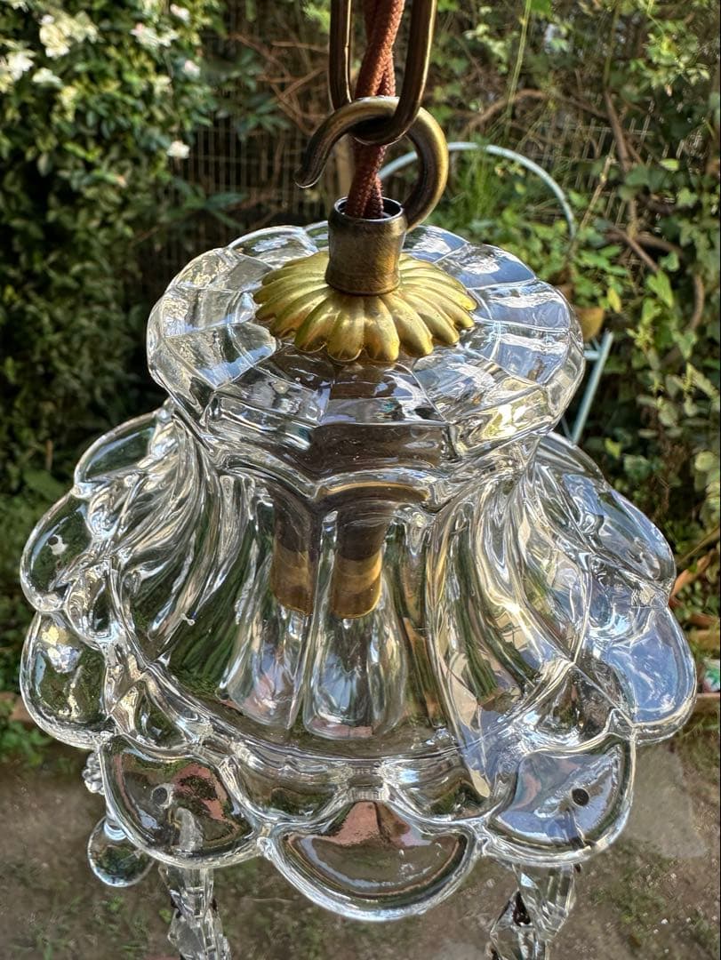 ＊ラスト1個＊ フランス アンティーク 大きな可愛いお花のミニシャンデリア＊