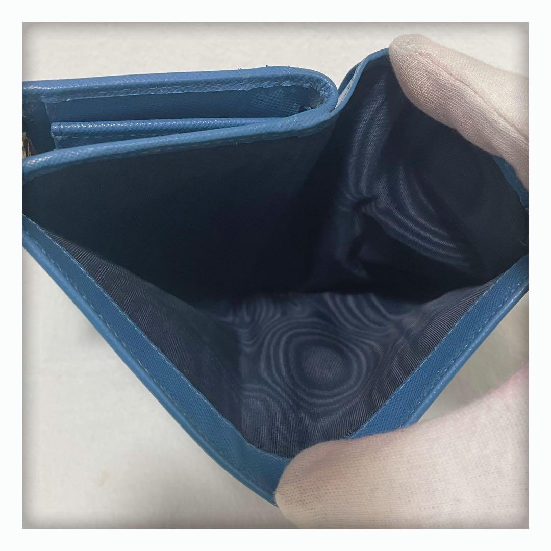 12/26削除‼️ 大人気カラー✨ PRADA プラダ サフィアーノ 二つ折り財布