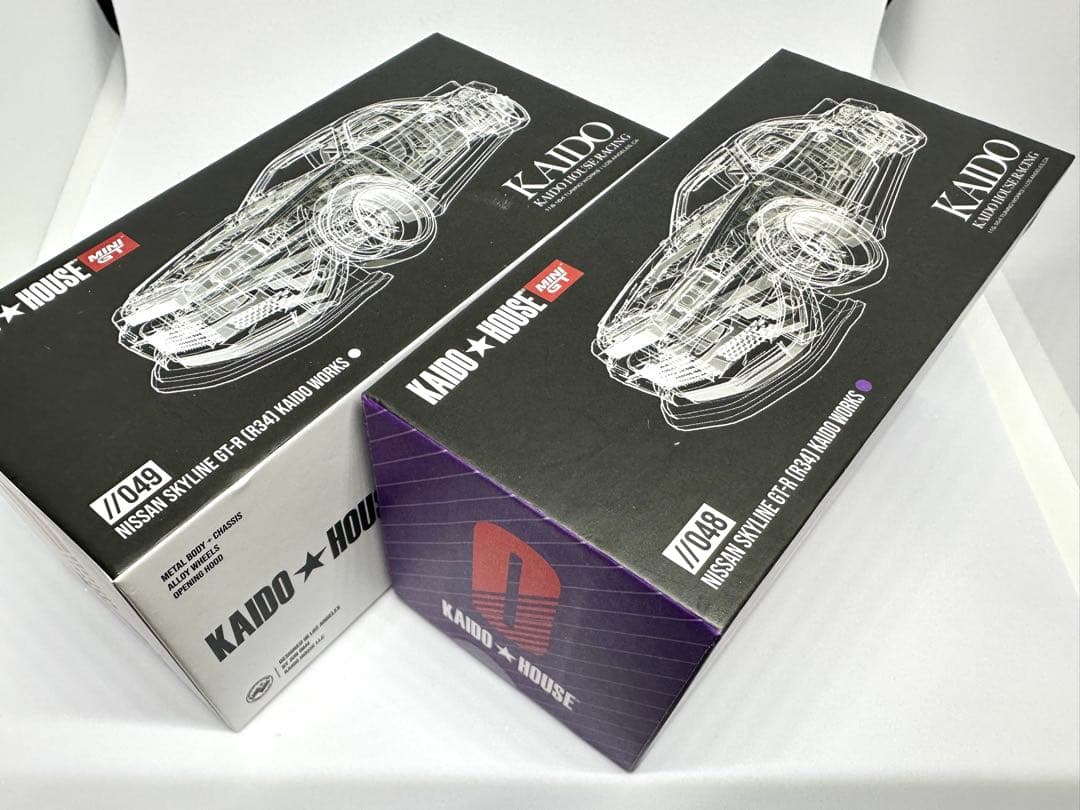 MINIGT Nissan スカイライン GT-R R34 街道ハウス 2セット