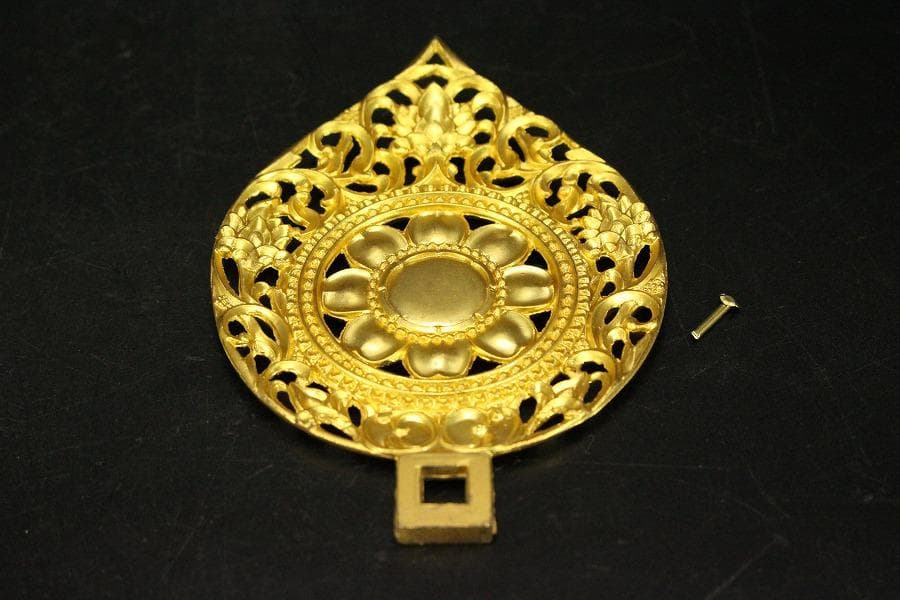 仏教美術 鍍金 観音菩薩像 明琳 在銘(ZE550)