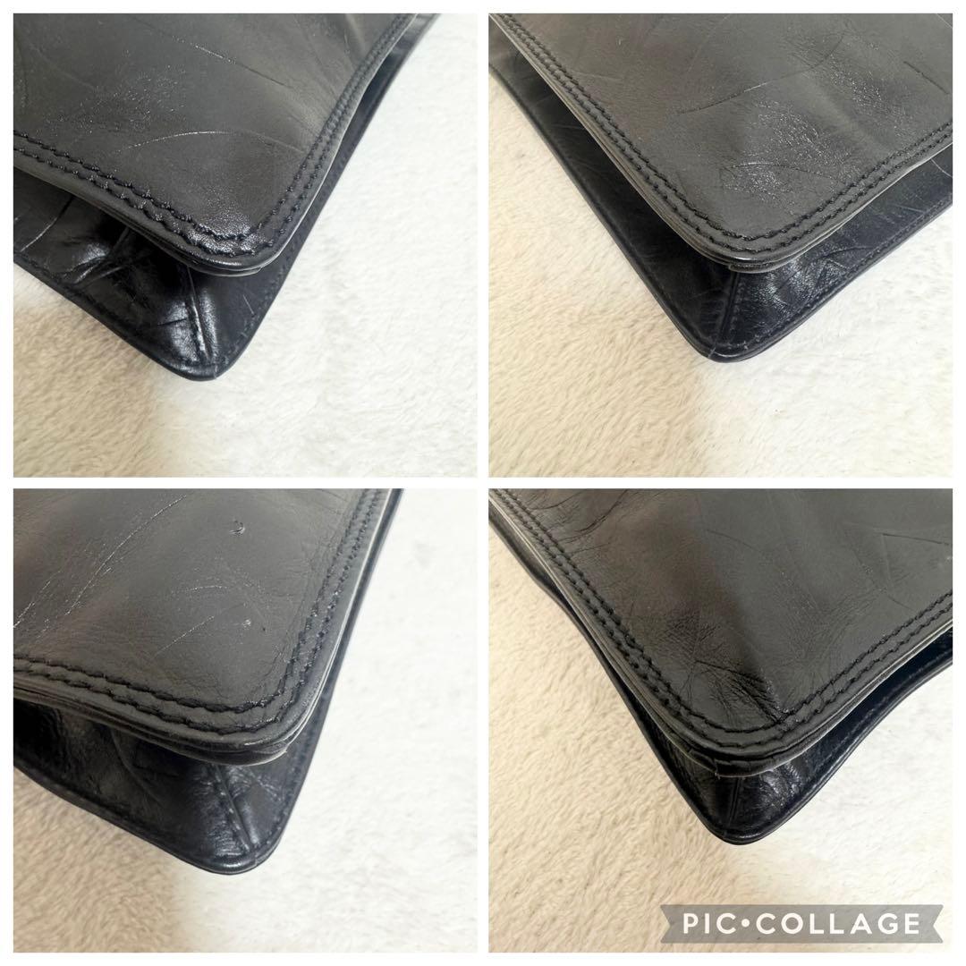 【美品】CHANEL シャネル ショルダーバッグ ココマーク 総柄 レザー 黒