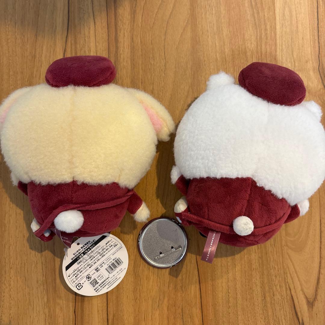 阪急電車なほわほわぬいぐるみS ちいかわ&うさぎ2体セット　（バッジ付き）
