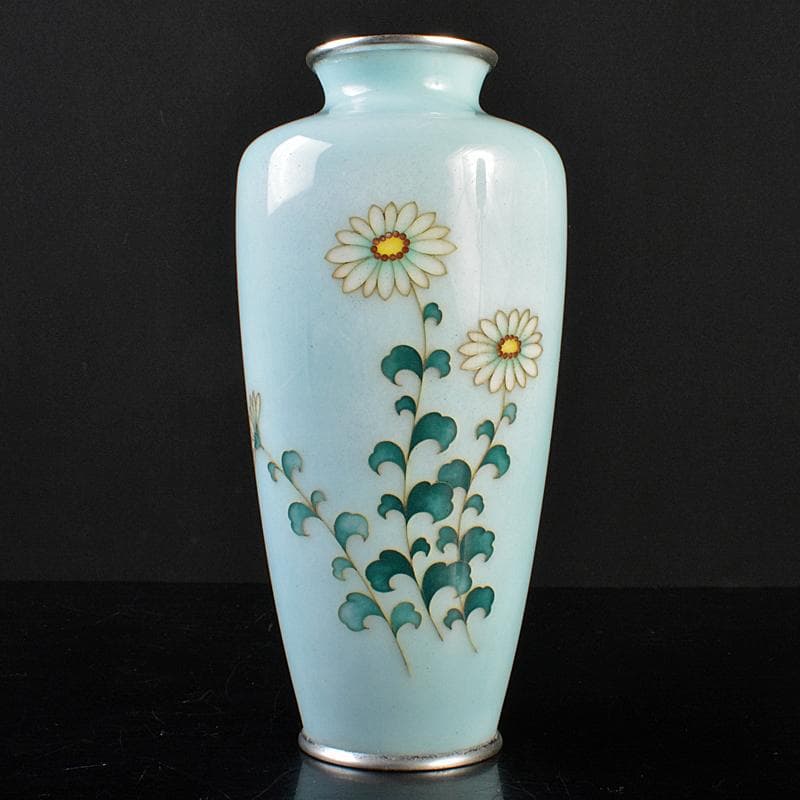 七宝焼　田村七宝工芸　花文瓶　M　R7526