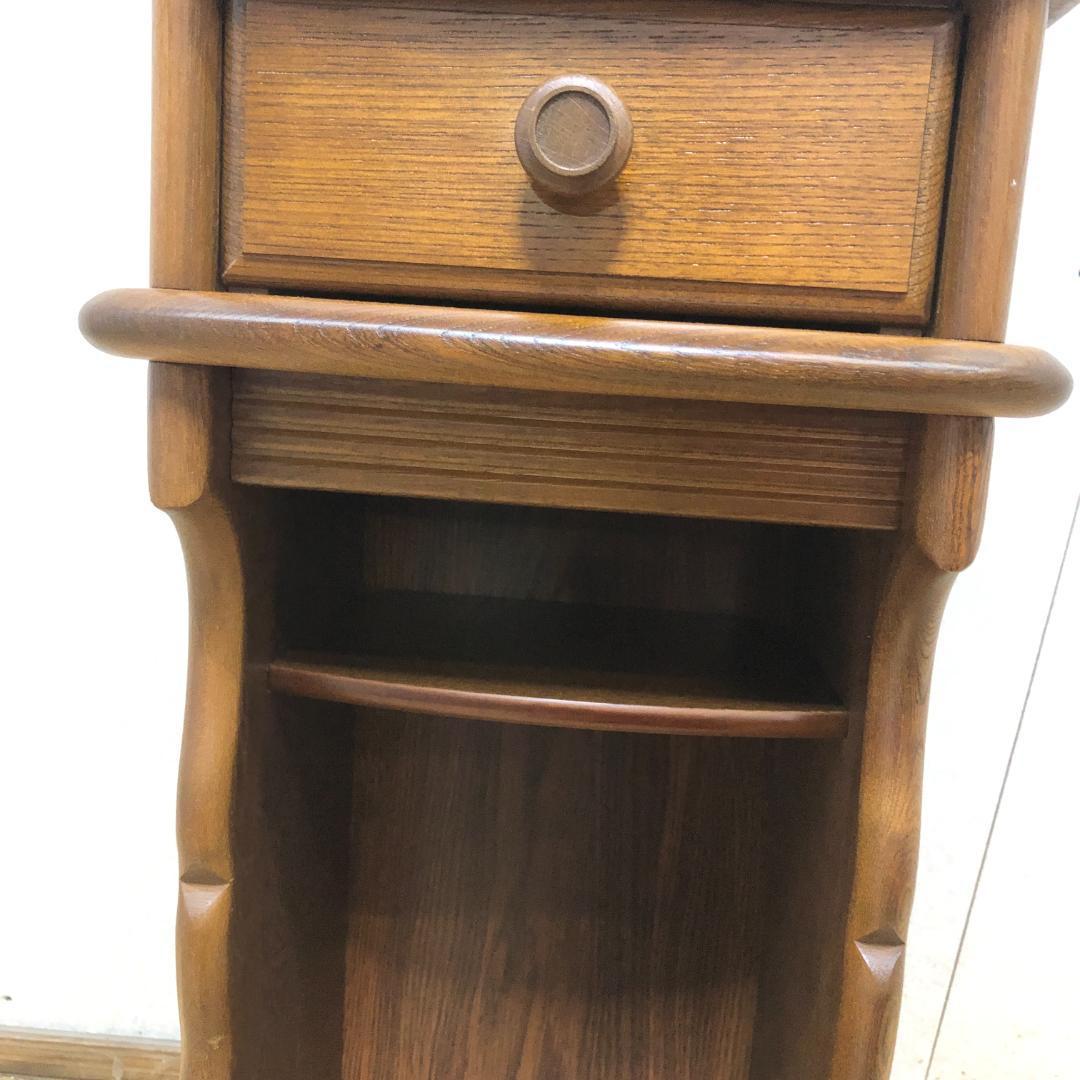 美品 カリモク 電話台 オールドカリモク アンティーク 88192-1-③