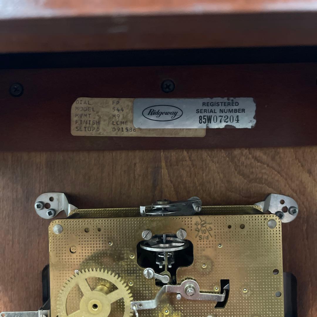 RIDGEWAY・リッジウェイ　ウエストミンスター置時計