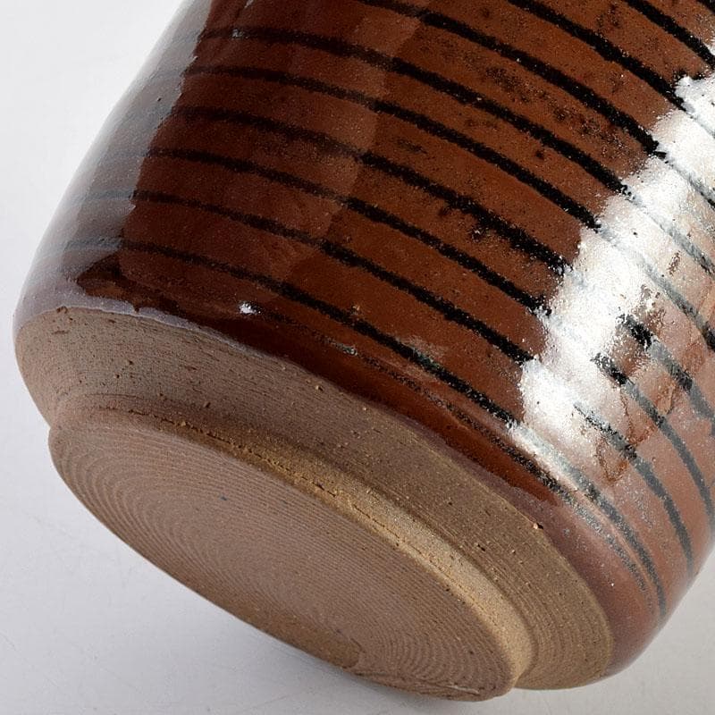 茶道具　松本鐡山作　古瀬戸　大名物　円乗坊写　茶入　仕覆付　共箱　V　8757