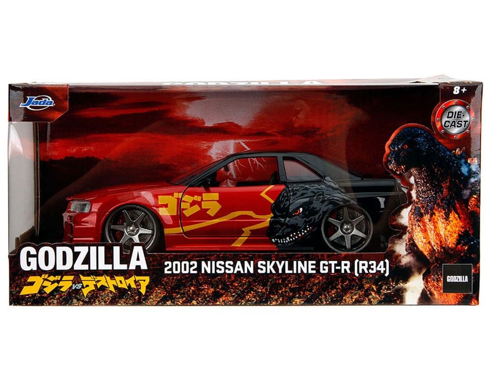 JADA ゴジラ 2002 Nissan Skyline GT-R (R34)